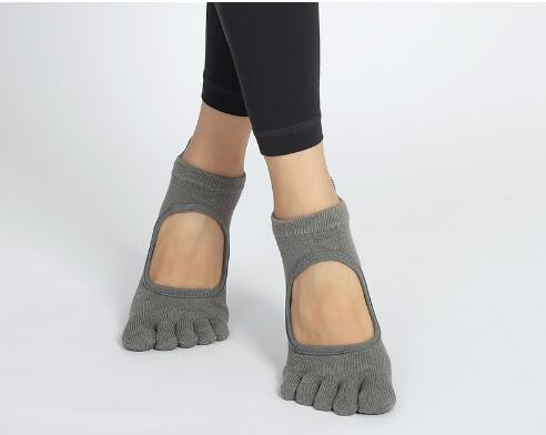 wzw24003 Yoga socks cotton professional Pilates socks non-slip toe socks women's warm indoor fitness sports socks floor socks