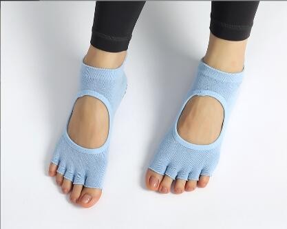 wzw24004 Yoga socks cotton professional exposed five-finger Pilates socks non-slip five-finger socks women's warm indoor fitness sports socks floor socks