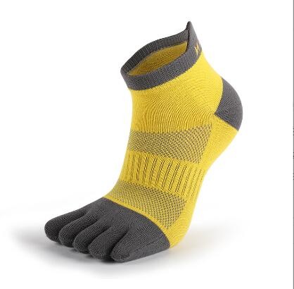 wzw24002 Men's and women's cotton breathable sweat-absorbent five-toe socks, anti-friction backrest split-toe socks, short-tube five-toe sports socks