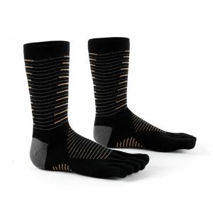 wzw24006 Sports socks running men's toe socks mid-calf socks coolmax quick-drying outdoor compression marathon socks
